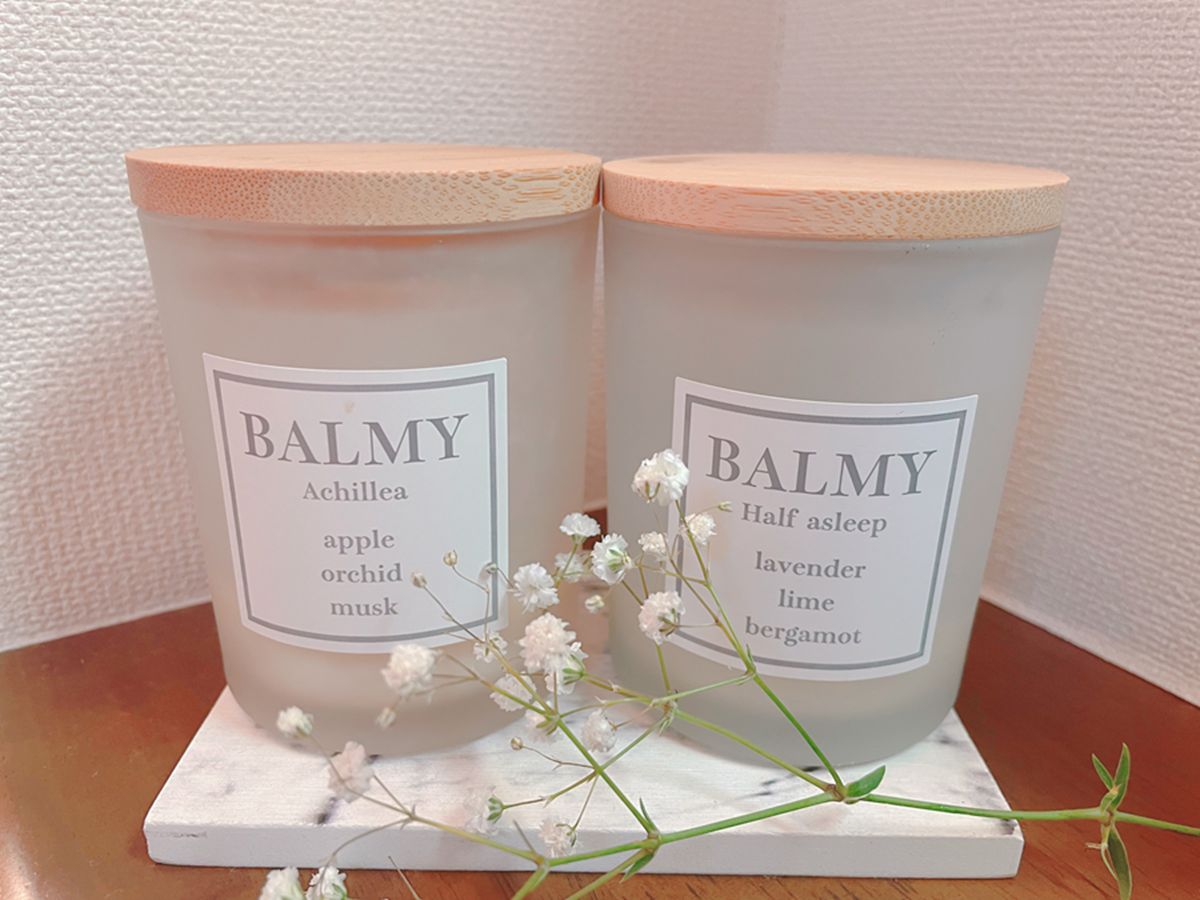 BALMYのキャンドル2つの写真