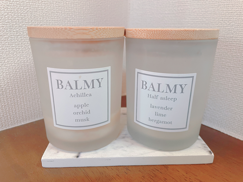 BALMYのキャンドル2つの写真